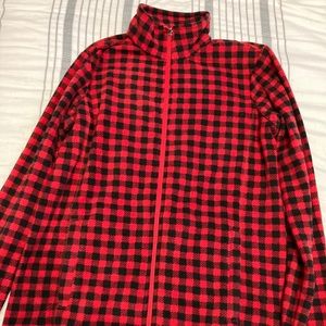 New Land’s End Buffalo Plaid Fleece Jacket